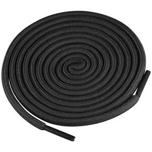 2 Pair Round Shoe Laces Solid Woven Athletic Shoelaces Black